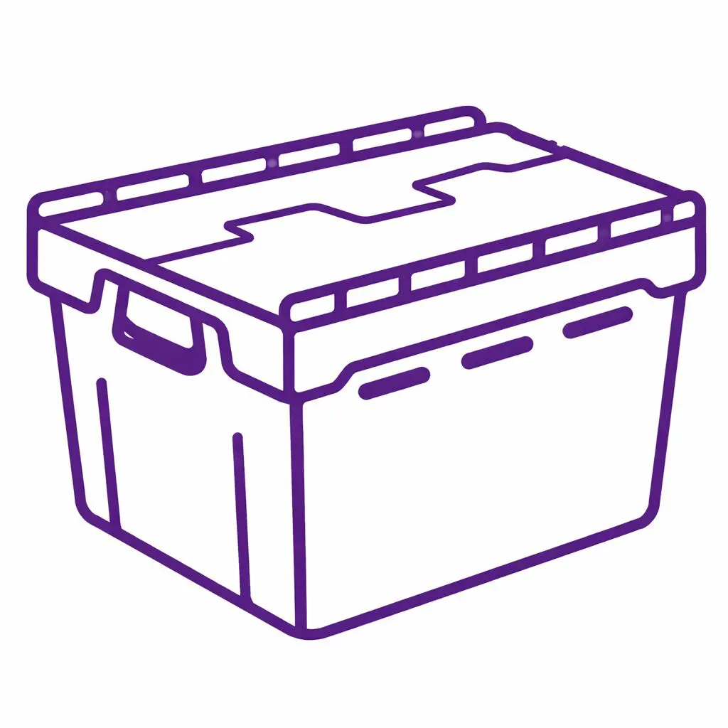 Enviro Clear Crate Hire Purple & White Logo